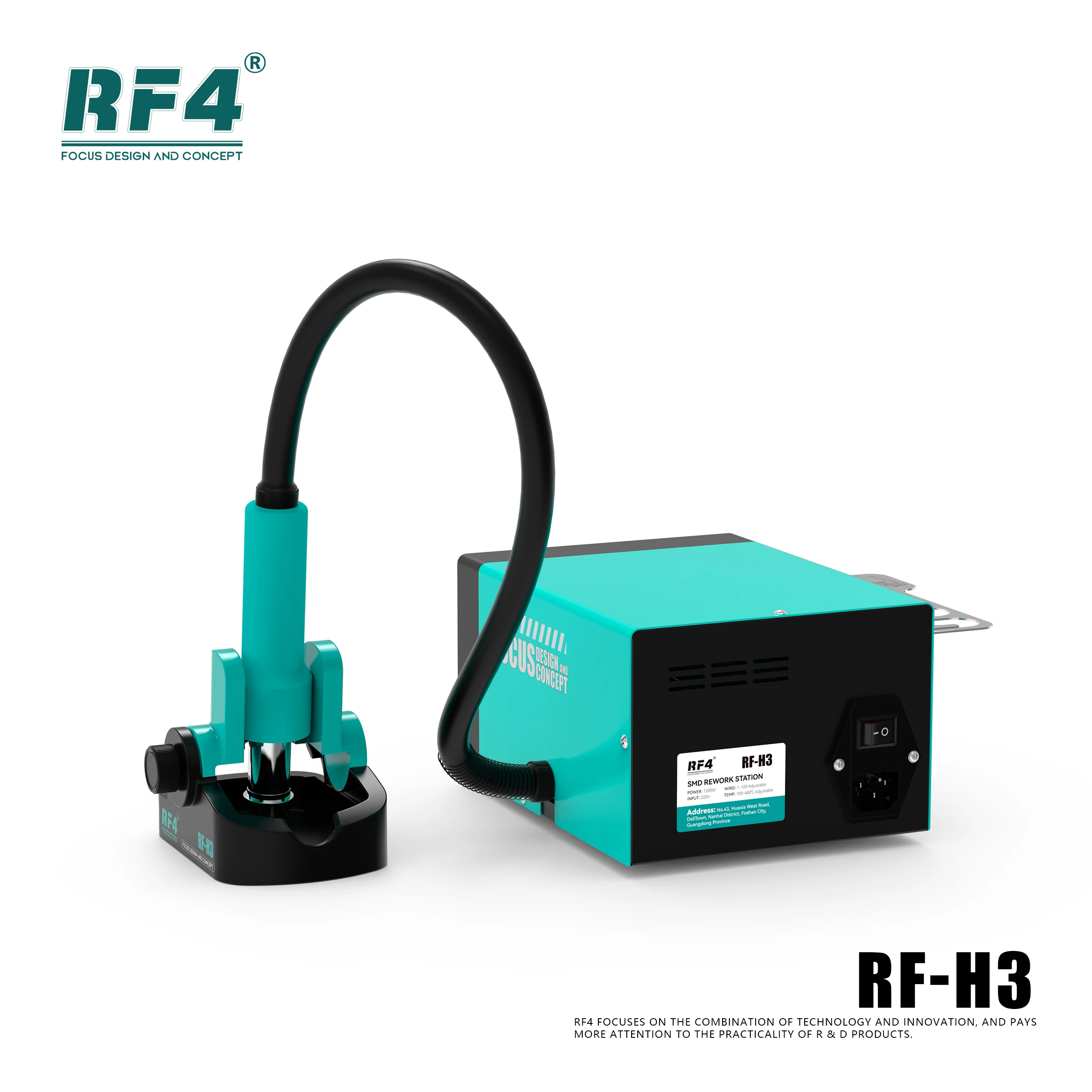 RF4 1200W Hot Air Gun RF-H3 RF-H4 RF-H5 Soldering Station Digital Display BGA Rework Station for PCB Chip Repair Fast Desolderin