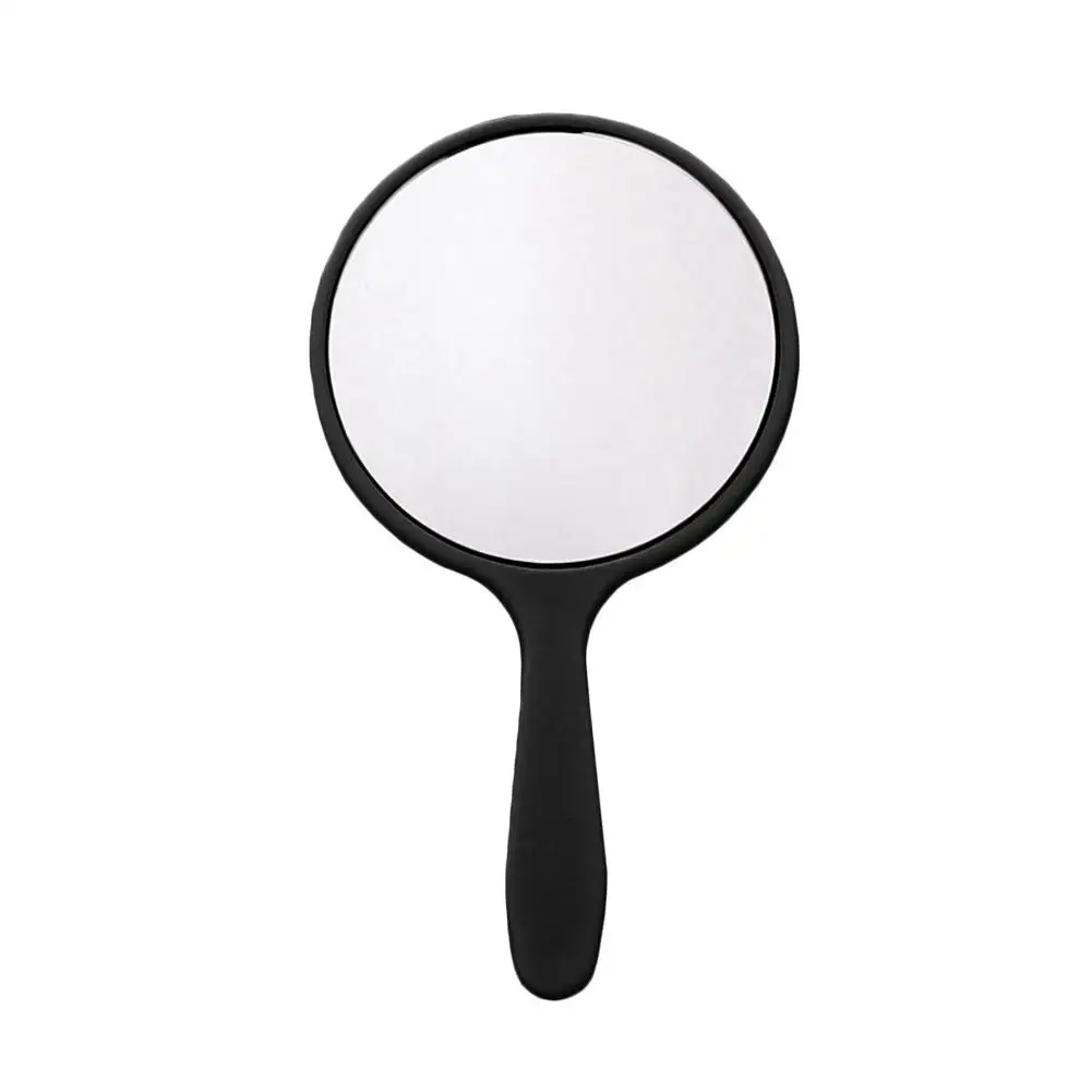 Handheld Round Makeup Mirror com alça para mulheres, vaidade, compacto, cosméticos, F6Q4, 1Pc