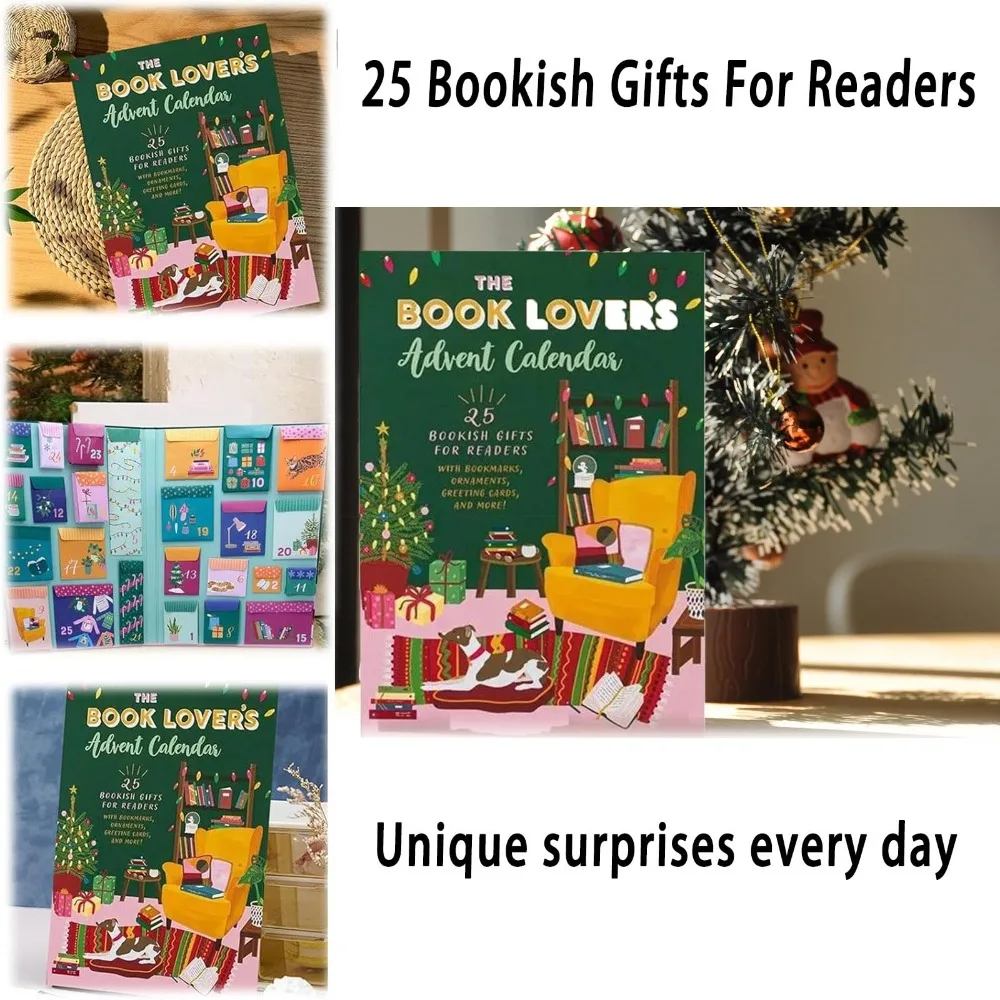 New Year The Book Lover's Advent Calendar Home Decor With 25 Bookish Gifts Advent Calendar 2024 Christmas Countdown Calendar