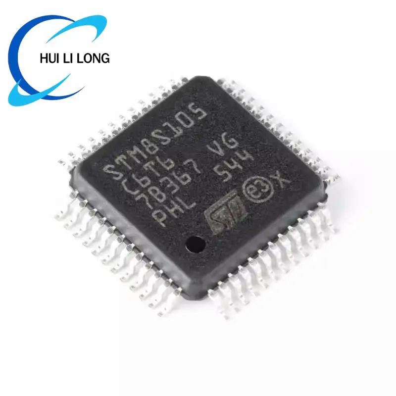 STM8S105C6T6 STM8S105 STM8S 05C6T6 STM8 S105C6T6 LQFP-48 16MHz 32KB Flash 8 bit Microcontroller MCU IC Controller Chip