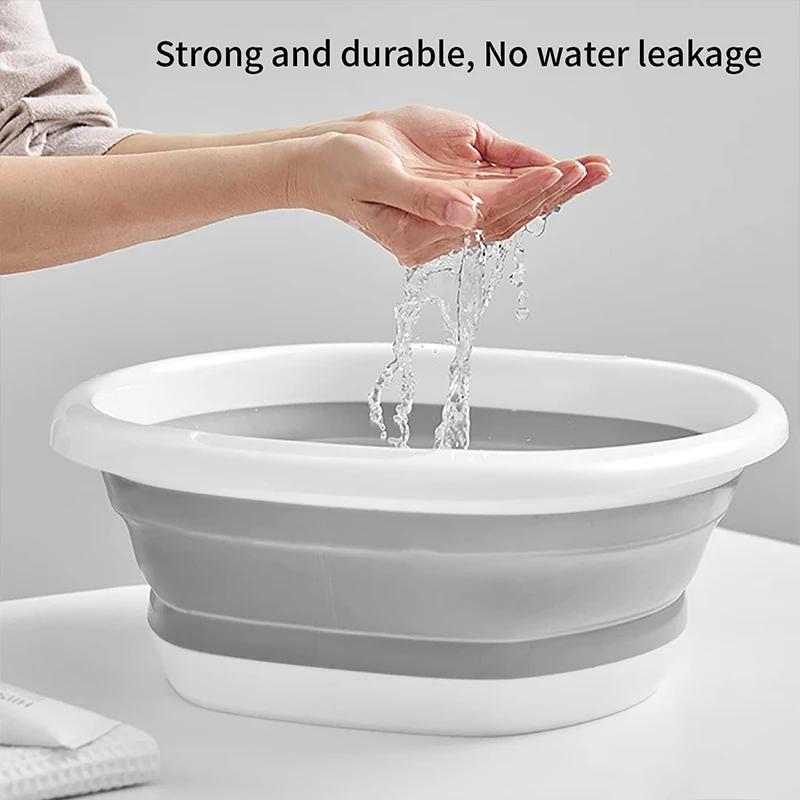 Folding Wash Basin Multi-purpose Washbasin Lightweight Hanging Collapsible Basin for Camping Sink and RV Sinks Cleaning Tool