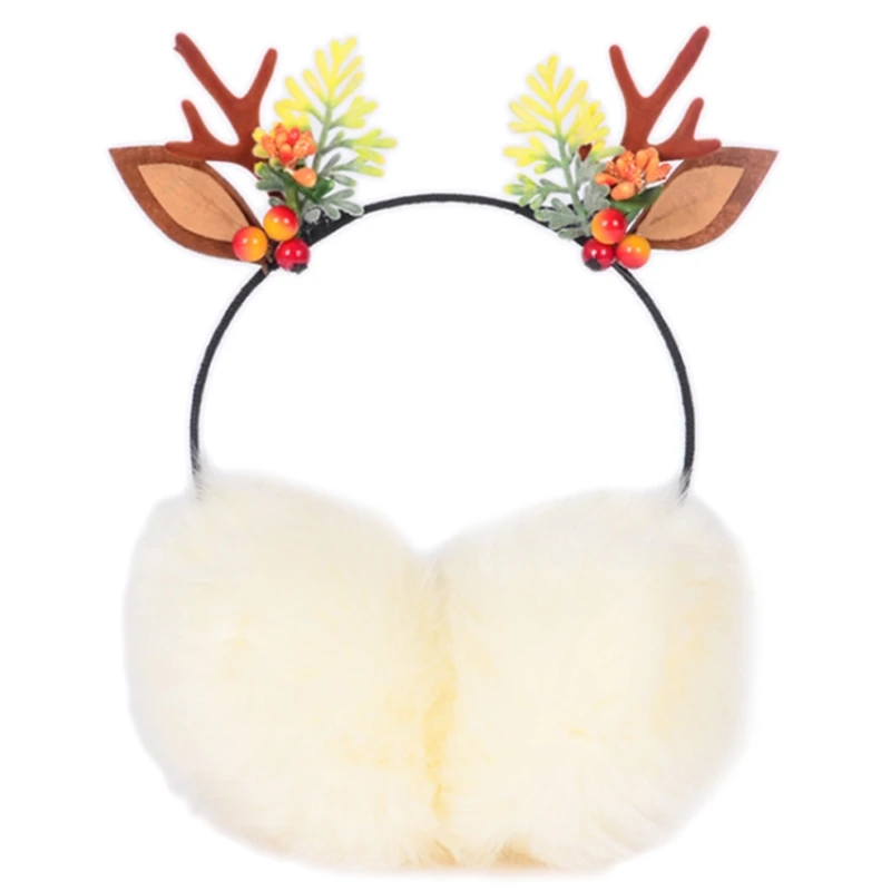 Phong cách mới Nai Sừng Tấm Earcaps Lông Cừu Mùa Đông Earmuffs Cho Trẻ Tuần lộc Earmuffs Dễ Thương