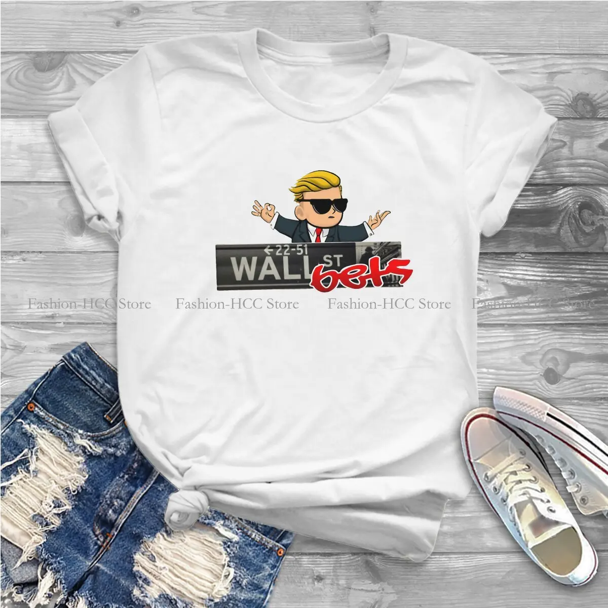 Wallstreet Bets Harajuku Polyester TShirt Wallstreetbats Gamestop Stonks Printing Streetwear Comfortable T Shirt Female