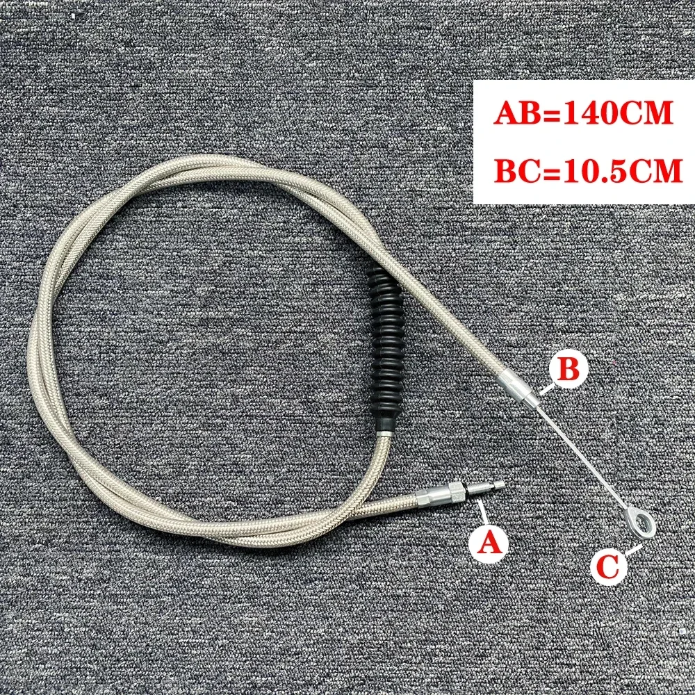 1 Pcs 140CM Braided Stainless Steel Clutch Cable case for Harley Sportster XL 1200 Iron 883 2011-2015