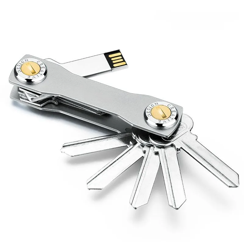 Organizador de llaves inteligente de aluminio para hombre y mujer, cartera creativa de viaje, 100%