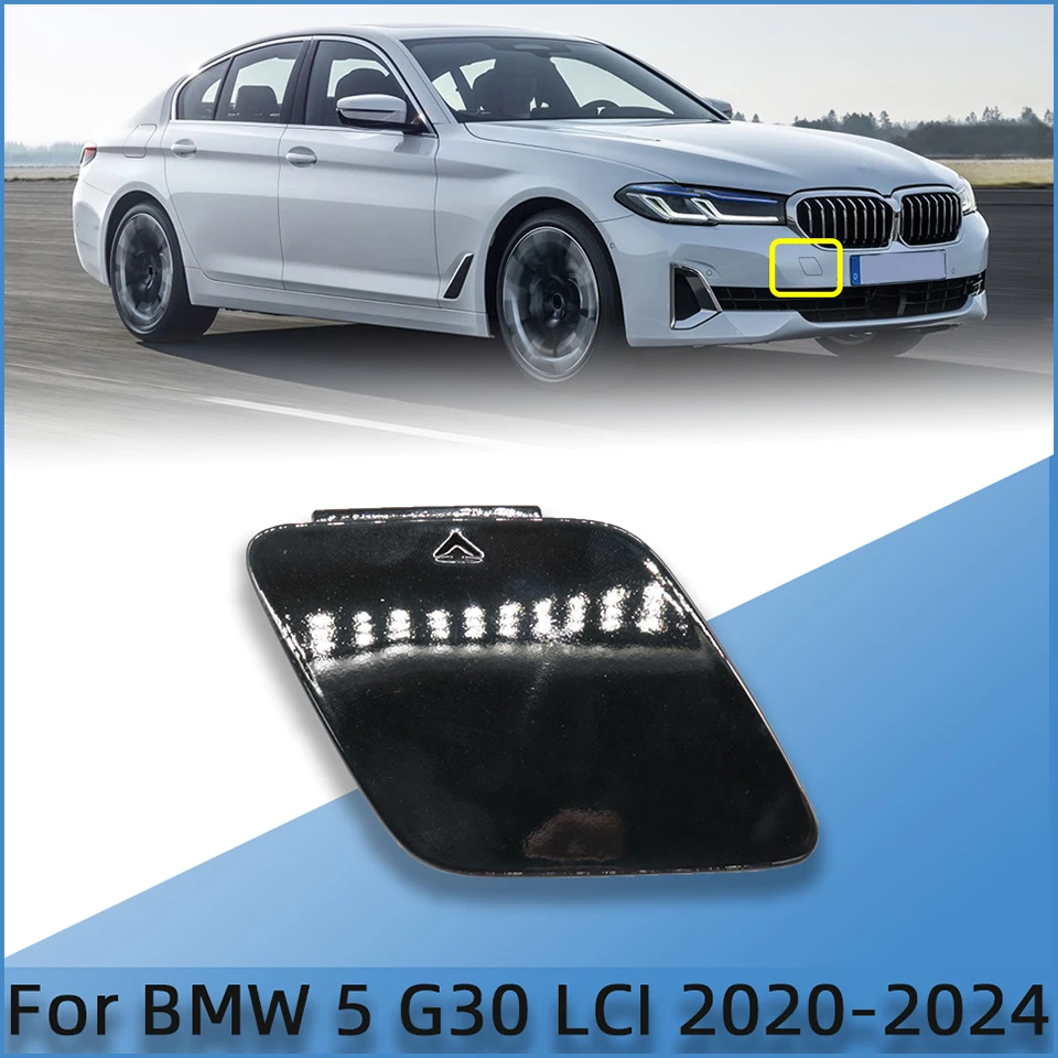 Auto Trailer Cap For BMW 5 G30 LCI 2020 2021 2022 2023 2024 Front Bumper Tow Hook Eye Cover Shell 51119852209 51115A29948