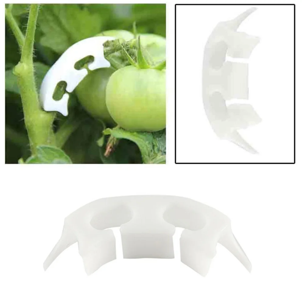 

150pcs Gardening for Tomato Cucumber Pepper Vine Support UV Stabilized Tomato Fixing Clips Quick Release Plant Cage