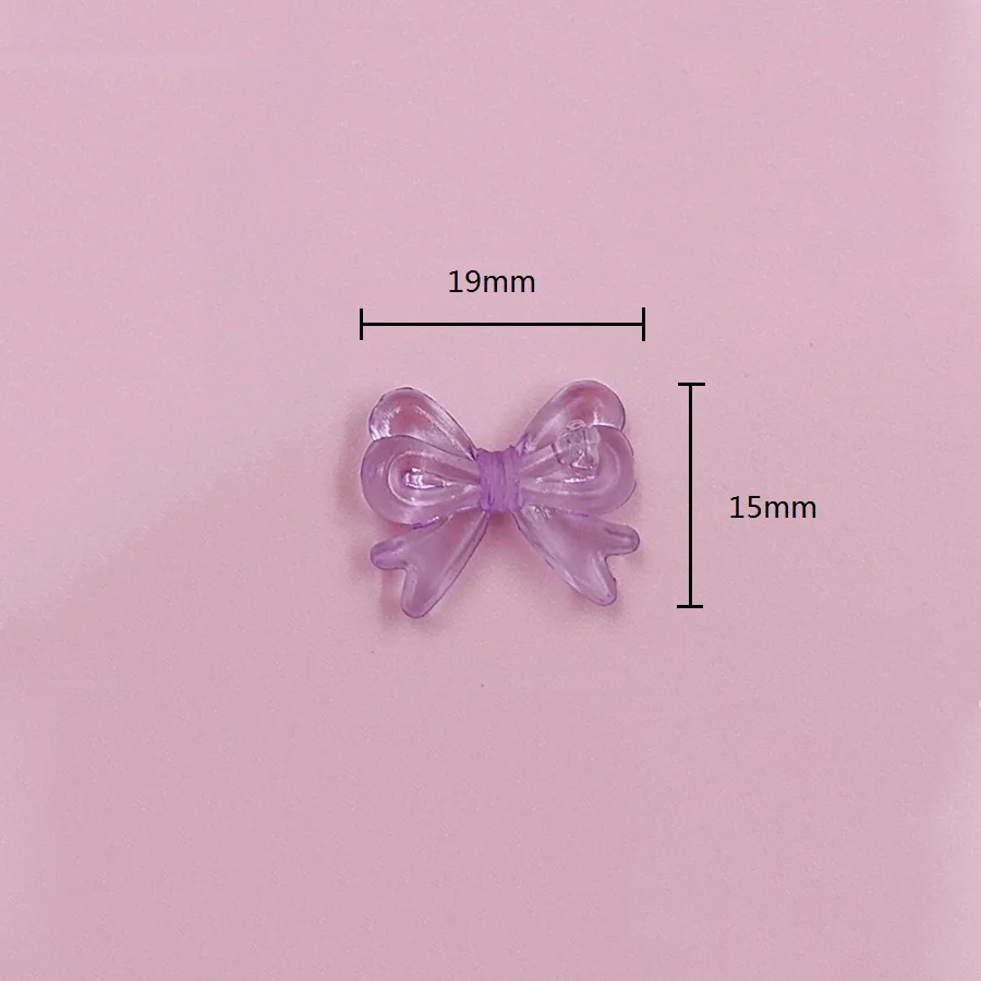 Cuentas de arco transparentes de acrílico, accesorios de joyería hechos a mano, 15x19mm, 20 unidades por juego