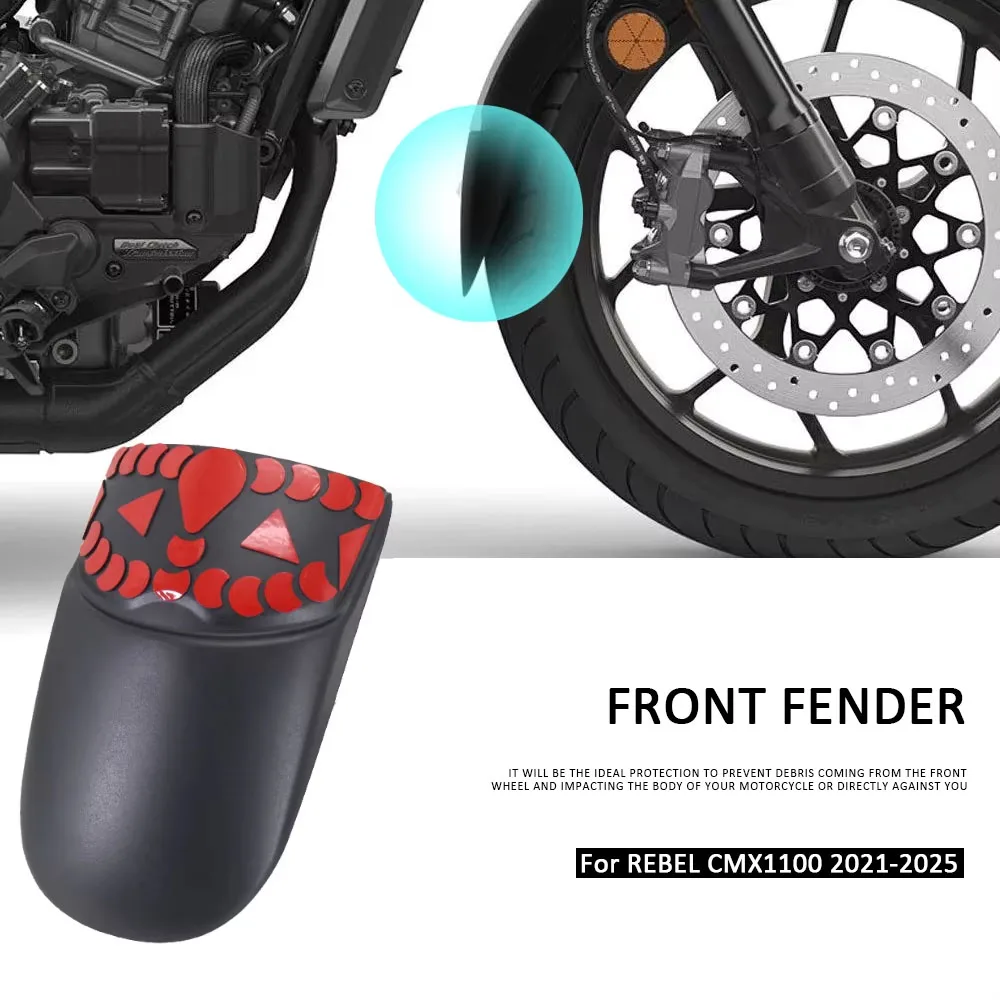 

NEW Motorcycle Front Mudguard Fender Front Extender Extension For Honda REBEL CMX 1100 2021 2022 Rebel CMX 1100