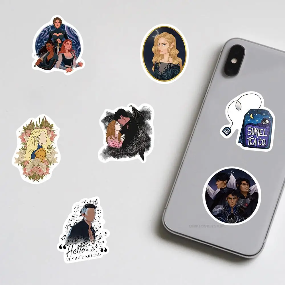 50 pz Acotar Merchandise Stickers Anime decalcomanie fai da te Graffiti estetica fai da te Laptop bagagli Scrapbooking giocattoli impermeabili regali