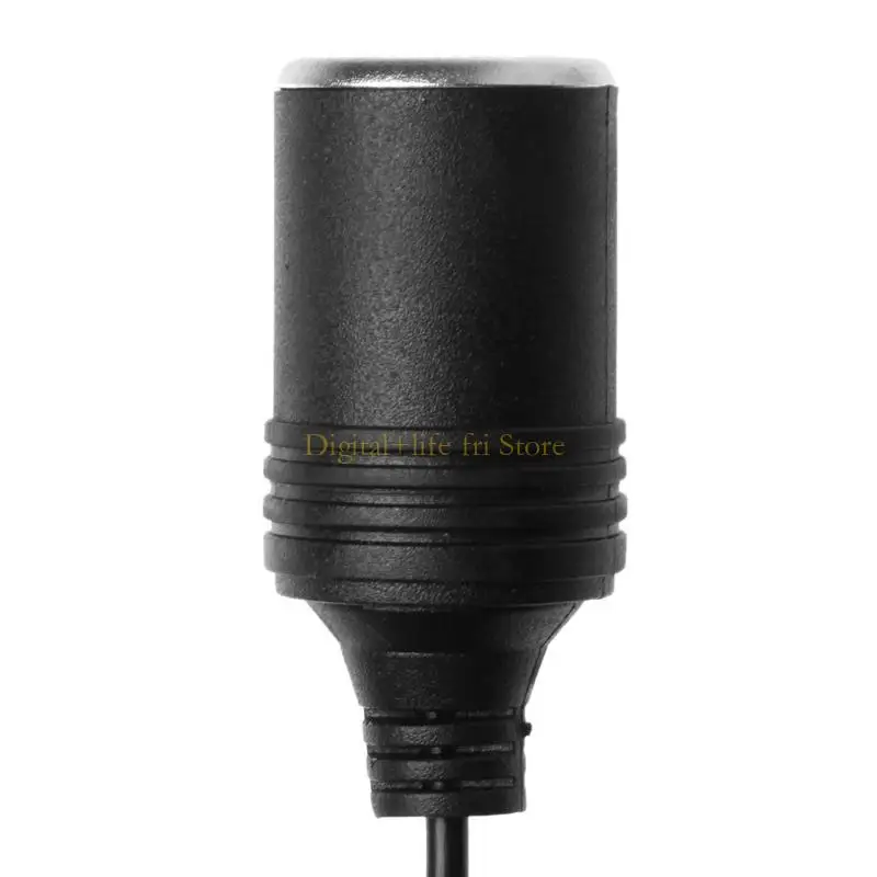 

E06D USB C Male 5V to 12V Car Cigarette-Lighter Socket Female Converter Power Supply Cable for Car DVR Camera GPS and more