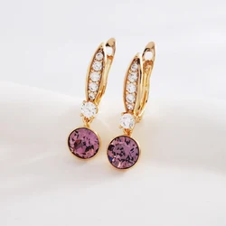 Women's Clip Earring for Girls Valentine's Day Jewelry Gifts New Trendy Ladies Dangle Earings made with Crystals from Austria