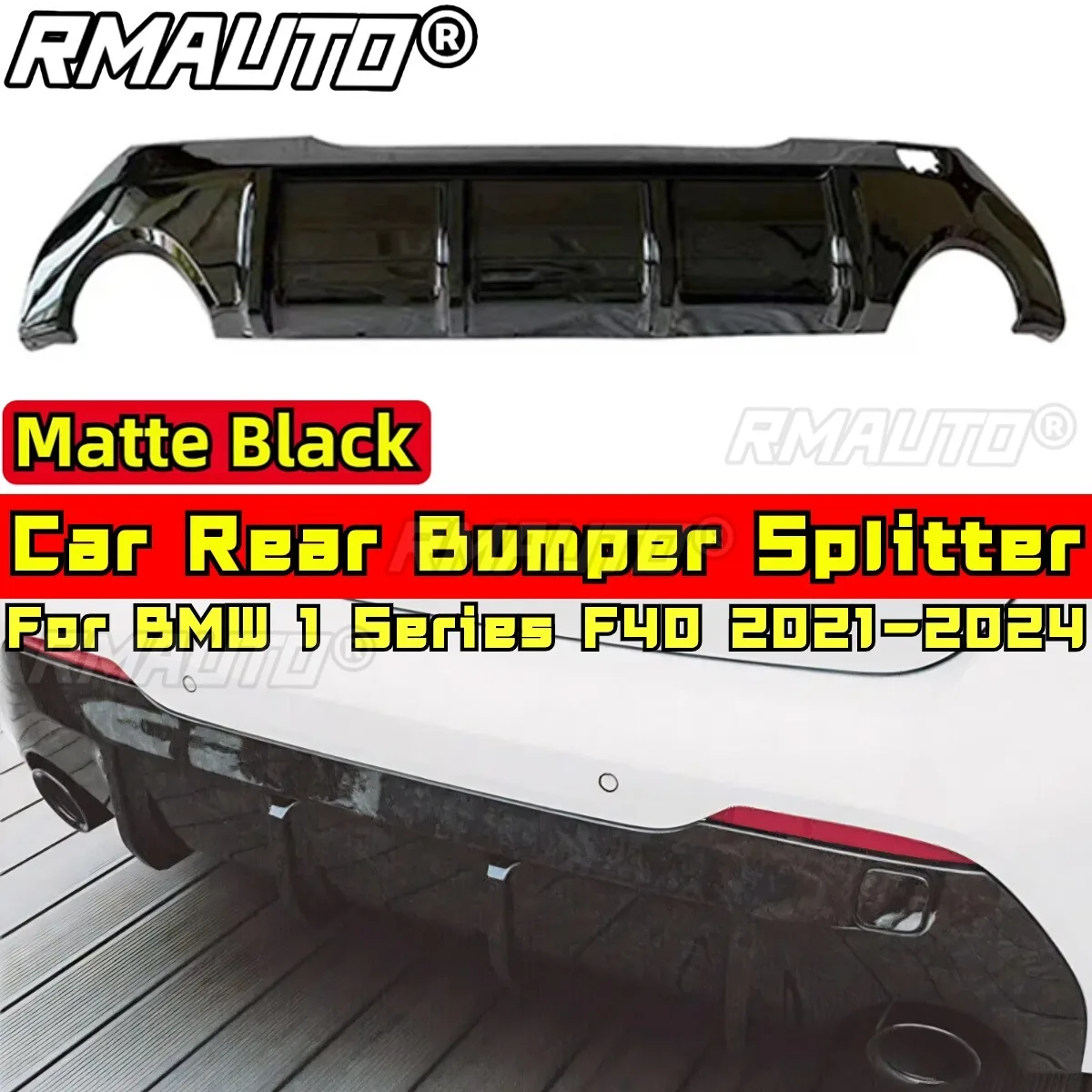 

For BMW 1 Series F40 2021-2024 Body Kit Ear Bumper Splitter Diffuser Rear Bumper Protector Spoiler Guard Cover Car Accessories