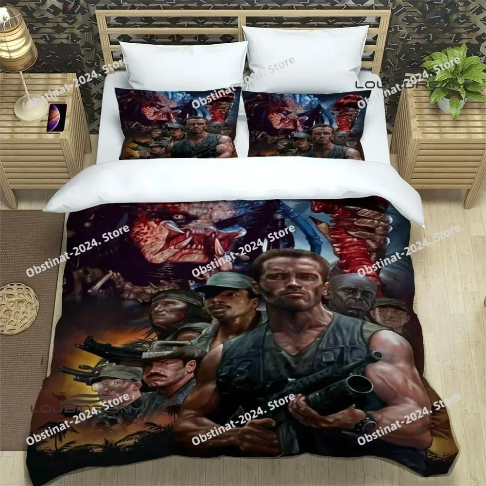 Schwarzenegger Terminator Bedding Set Printed single Comforter Quilt Bed Cover Duvet Cover Pillow Case 3 Pieces Kids Adult Size