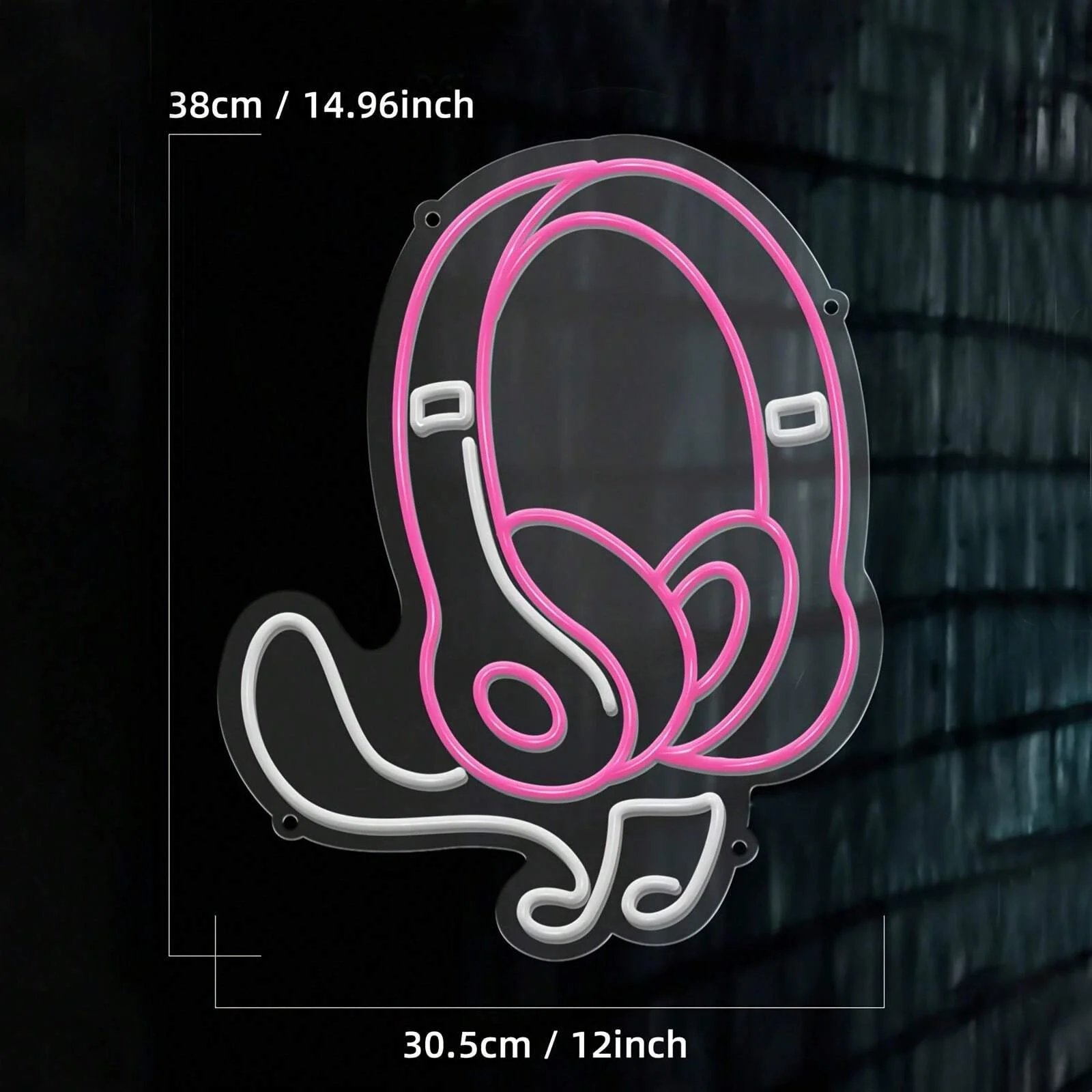 Music Studio Led Neon Light, Headphone Neon Sign Wall Decor, Teen Room Game Room Decor, Game Accessory Bar Party Decorations