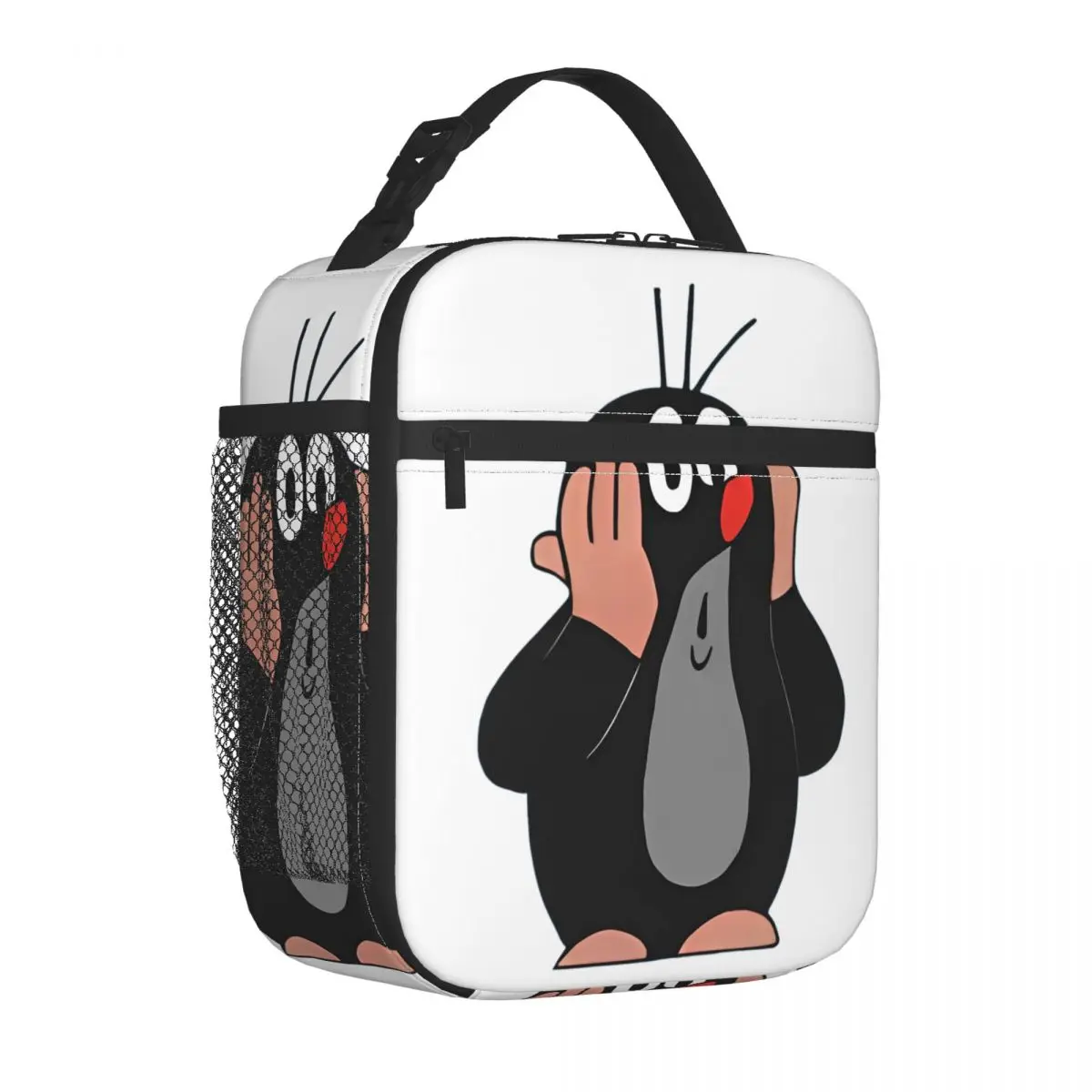 The Little Mole Insulated Lunch Bags Thermal Bag Reusable Lunch Container Cartoon Friends Together Large Lunch Box Tote