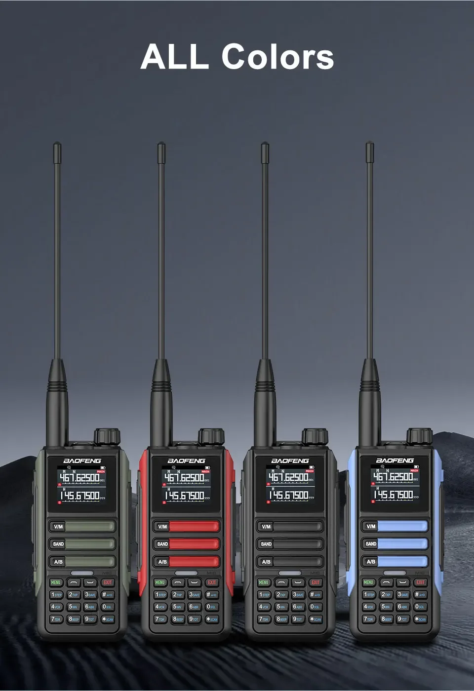 جهاز اتصال لاسلكي كامل النطاق V2 ، ترقية ، قدرة عالية ، AM ، FM ، راديو ذو اتجاهين ، LCD ، 999CH ، نسخ التردد ، NOAA ، تقليل الضوضاء ، 15W