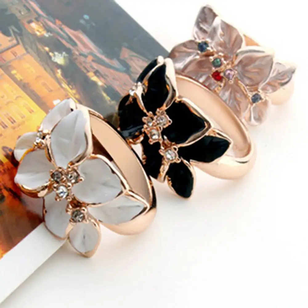 Fashion Jewelry Women Ring Flower Pattern Alloy Charming Ring Fashion Women\'s Ring Weddding Party Gift