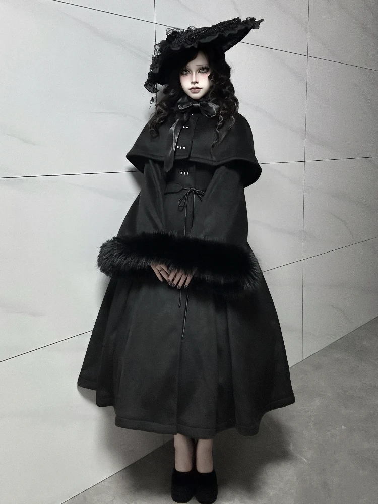 

- Silent Hill - Winter Long Gothic Lolita Coat, Detachable Cape by The Original Witch PRE ORDER / 45 days