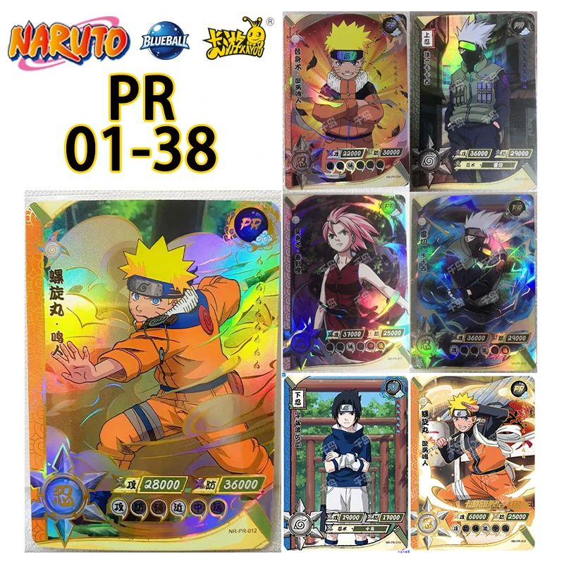 Kayou Naruto PR Komplettset Nr. 1-38 Uchiha Sasuke Uzumaki Naruto Sakura Haruno Kakashi Seltene Anime Sammelkarten Spielzeug Geschenk