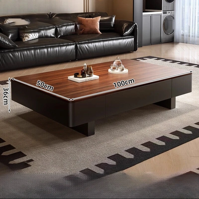 طاولة قهوة مصممة للتخزين قابلة للتمديد من الفولاذ المقاوم للصدأ الحديث طاولة قهوة بسيطة بتصميم حديث أثاث Mesa De Centro