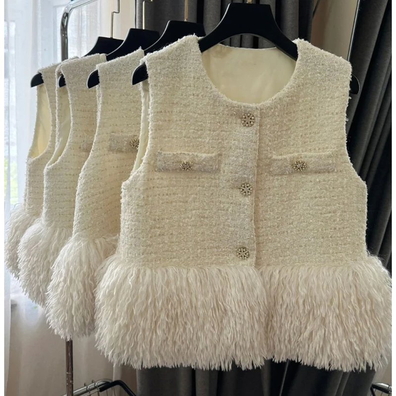 wool vest jacket for women, 2024 autumn new trend  winter clothes women  chaleco  winter clothes women