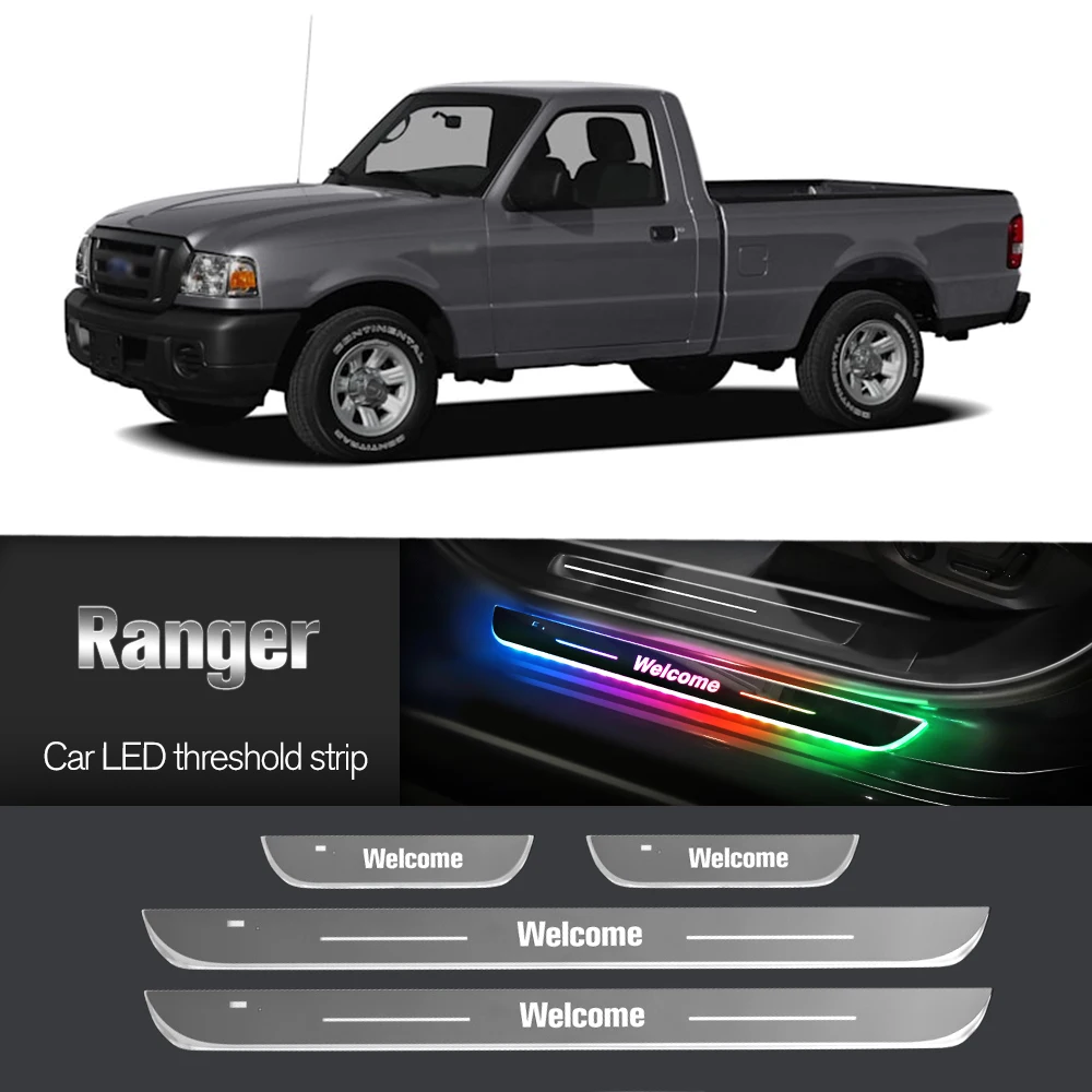 

Car Door Sill Light For Ford Ranger 1997-2023 2008 2017 2019 2024 Customized Logo LED Welcome Threshold Pedal Lamp Accessories