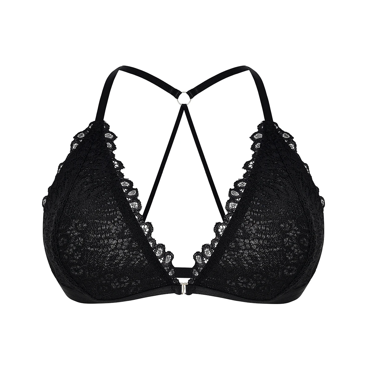 1pcs Charming Sexy Plus Size Lace Wireless Brassiere Comfortable Breathable Women Bras Front Closure Female Backless Underwear
