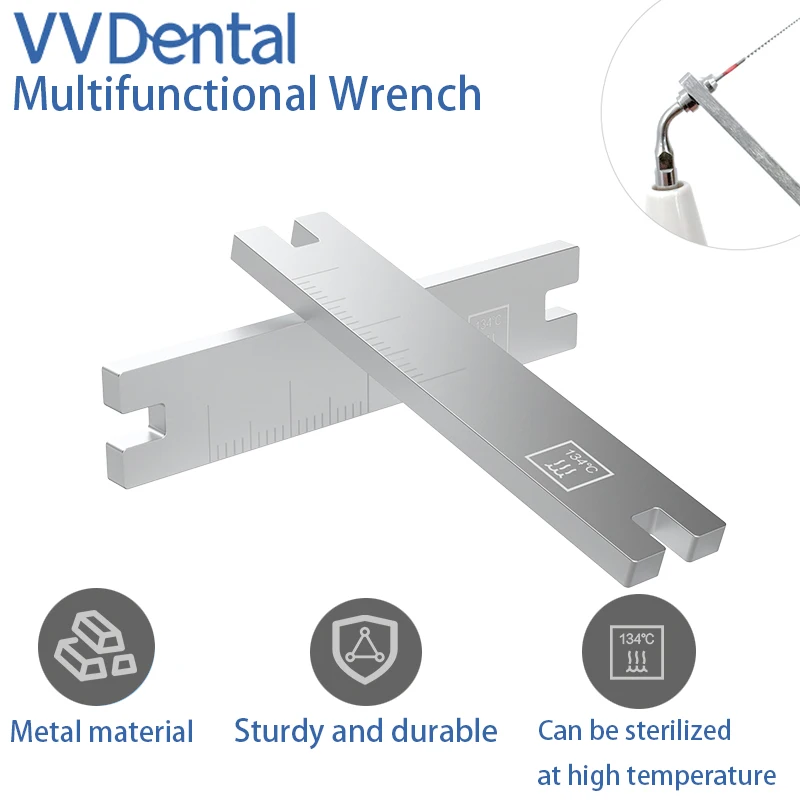 VVDental Multifunctional Wrench Stainless Double Open Dental Scaler Wrench Fit All Scaler Workinng Tips