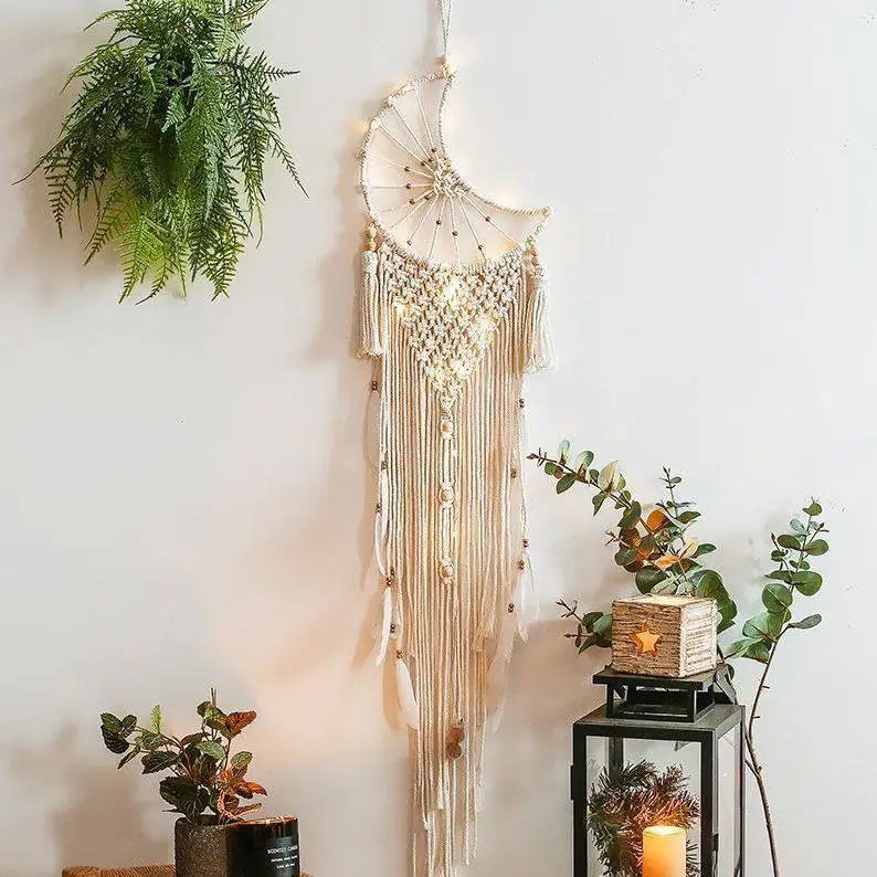 Cotton Hand Woven Tapestry Wall Hanging Tapestries Dreamcatcher Boutique Hotels Decor Boho Home Wall Decor Bedroom Decoration
