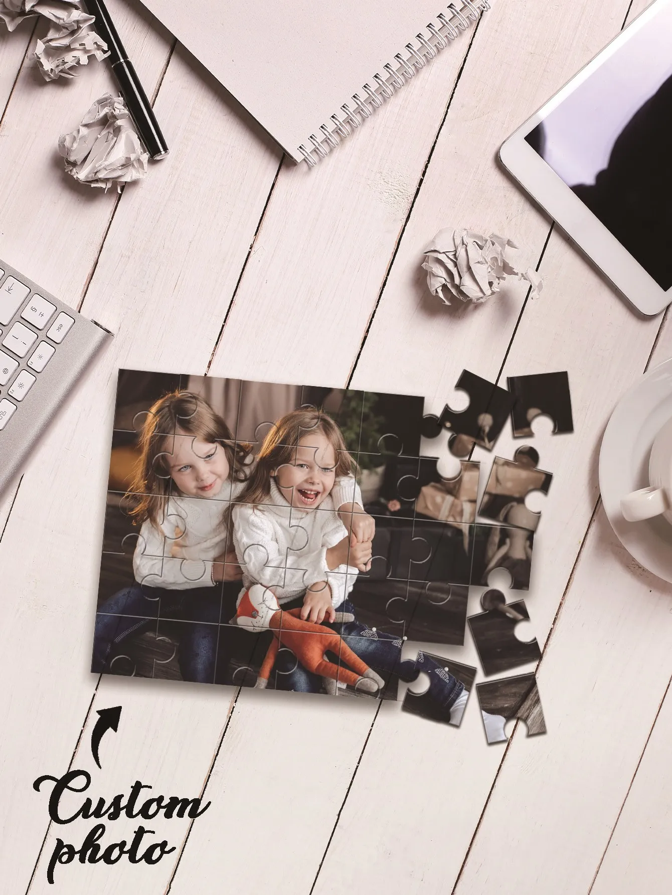 35/300/500/1000pcs Personalized Custom Photo Puzzle Girl DIY Photo Puzzle Portrait Handmade Birthday Gift Upload Photo For Custo