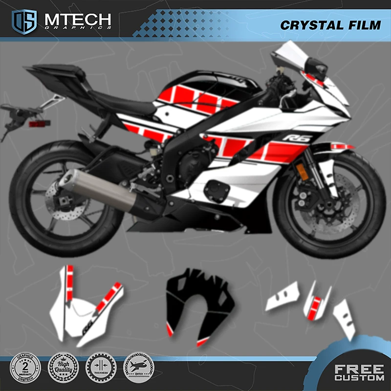 

DSMTECH Custom Motorcycle Graphics Enduro Decals Stickers Kits For YAMAHA 2017 2018 2019 2020 2021 R6 003