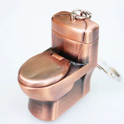 New and unique mini pendant toilet lighter, inflatable open flame cigarette lighter, personalized grinding wheel ignition