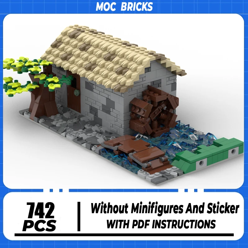 City Street View Moc Building Blocks Modular Medieval Mill Technical Bricks DIY Assembly Construction Toys For Holiday Gifts