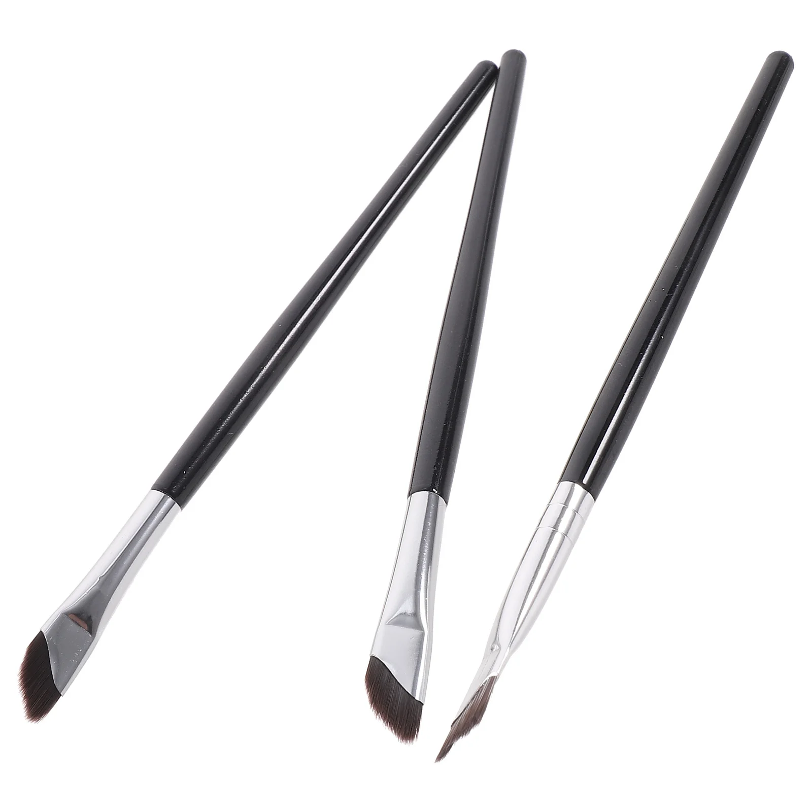 3개입 각진 아이라이너 브러시 세트 프리미엄 아이섀도우 및 눈썹 어플리케이터 도구 강력하고 사용하기 쉬운 데일리 키트