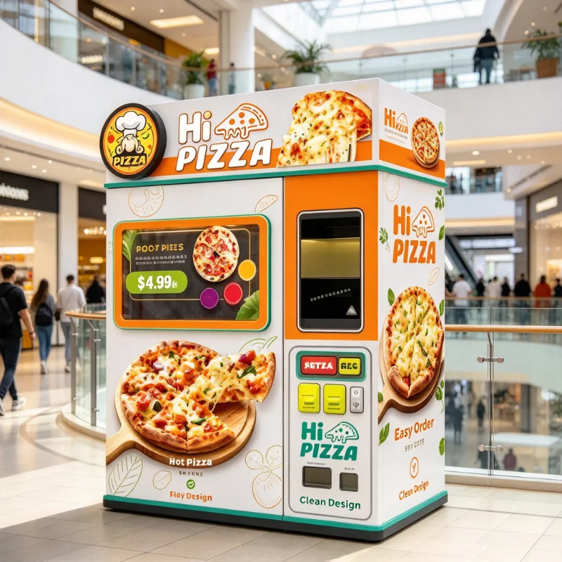 Outdoor Customized Pizza Vending Machine Fully Automatic Pizza Maker Unmanned Commercial Vending Unit