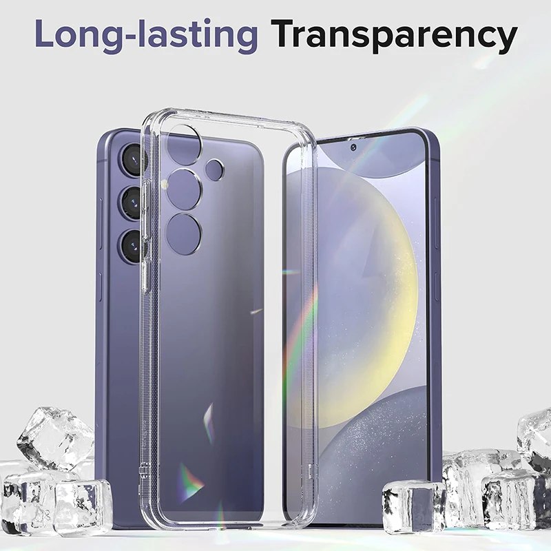 Funda de silicona cristalina TPU suave para Samsung Galaxy S26 S25 S24 S23 S22 S21 S20 FE S25 Plus 25 edge ultra delgada transparente 2
