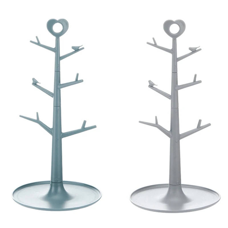 Mug Rack Shelf Cup Coffee Rack Tree-Shaped Drying Storage Rack Tea Drain Rack Storage Kitchen Display Countertop Rack