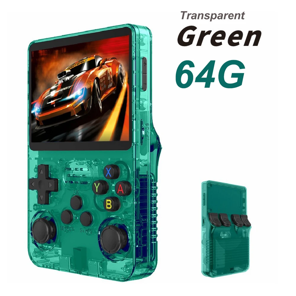 BOYHOM 256G/128G/64G R36S ARKOS 2,0 Retro Handheld Spielkonsole 3,5'' IPS bildschirm, tragbare Tasche Spiel Player für kinder geschenk