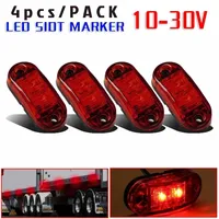 Carhome 4PCS LED Front Side Marker Indicator Light Rear Tail Light 12V 24V DC IP68 Waterproof Side Marker Lamp For Truck Van Tra