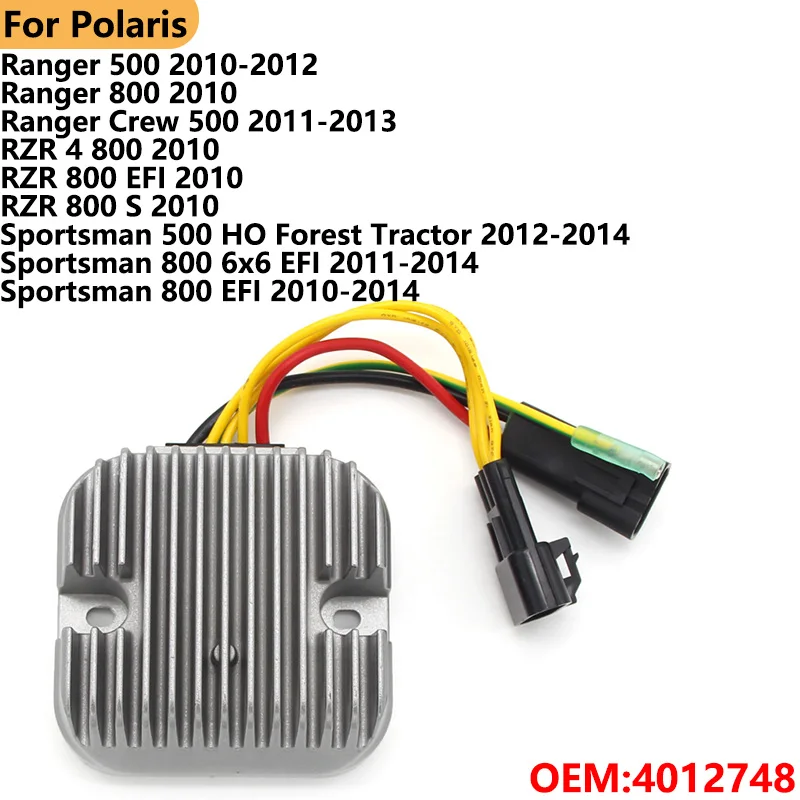 

Motorcycle Voltage Regulator Rectifier for Polaris Ranger Sportsman 500 HO Forest Tractor Crew RZR 4 EFI S 800 6x6 4012748