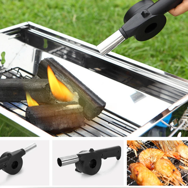 

Portable Hand Crank Fan Air Blower Manual BBQ Grill Fire Starter Flame Exciter Cooking Tool for Barbecue Picnic Camping BBQ Tool