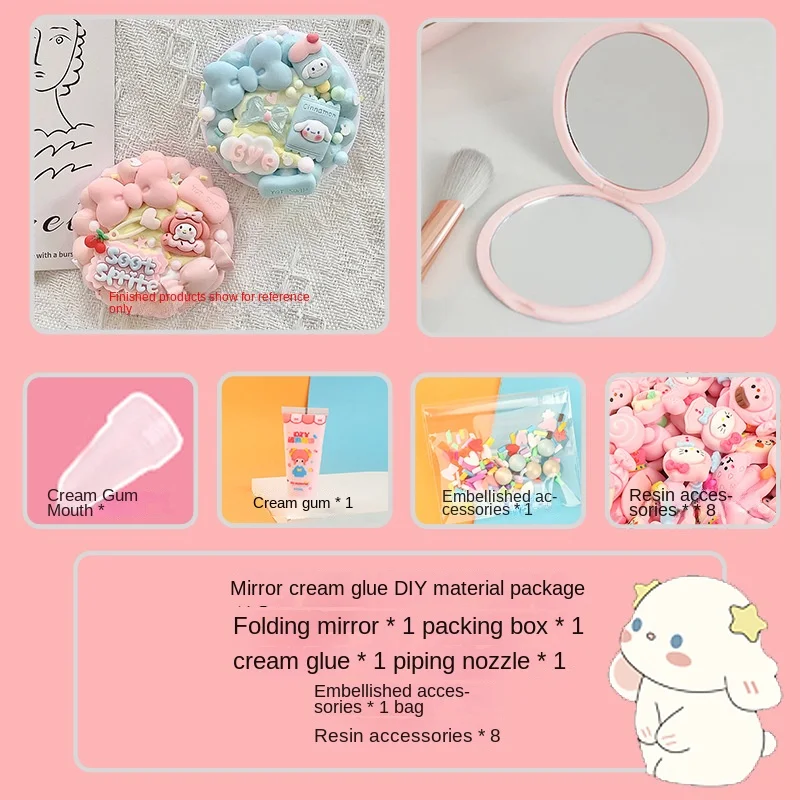 New Versatile Cute Cartoon Cream Gel Material Pack Multiple Colors  Handmade DIY Mirror Drip Glue Resin Accessories Set