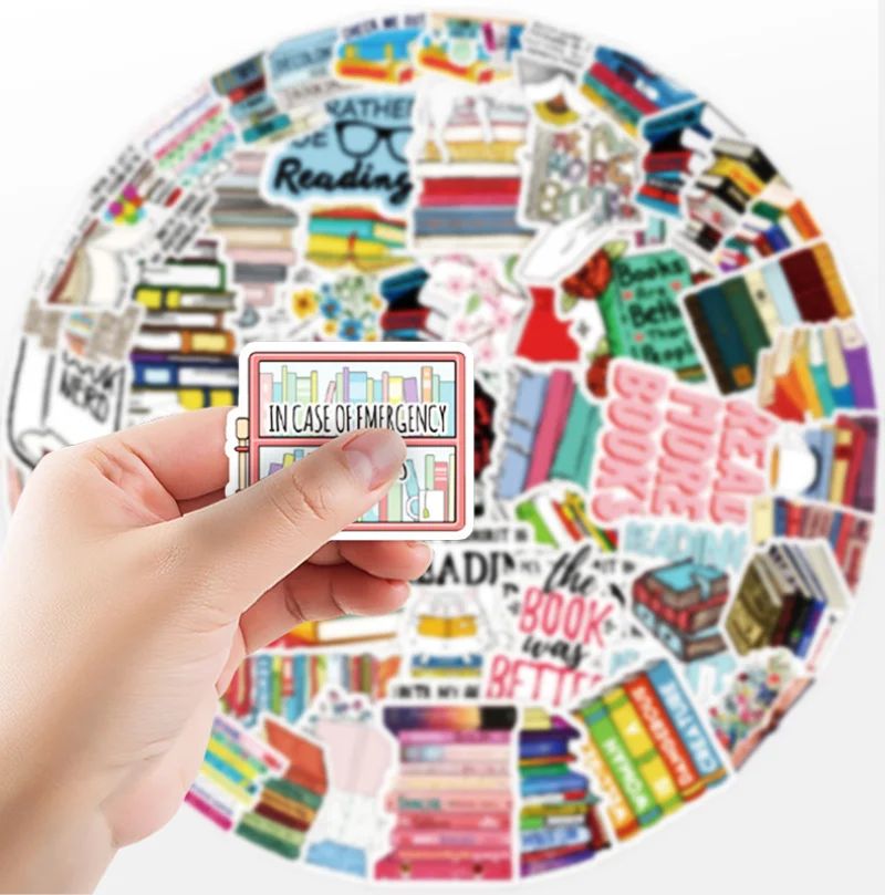 10/25/50pcs Read Book Reading Graffiti Stickers for DIY Scrapbook Suitcase Water Bottle Phone Laptop Guitar Car Skateboard