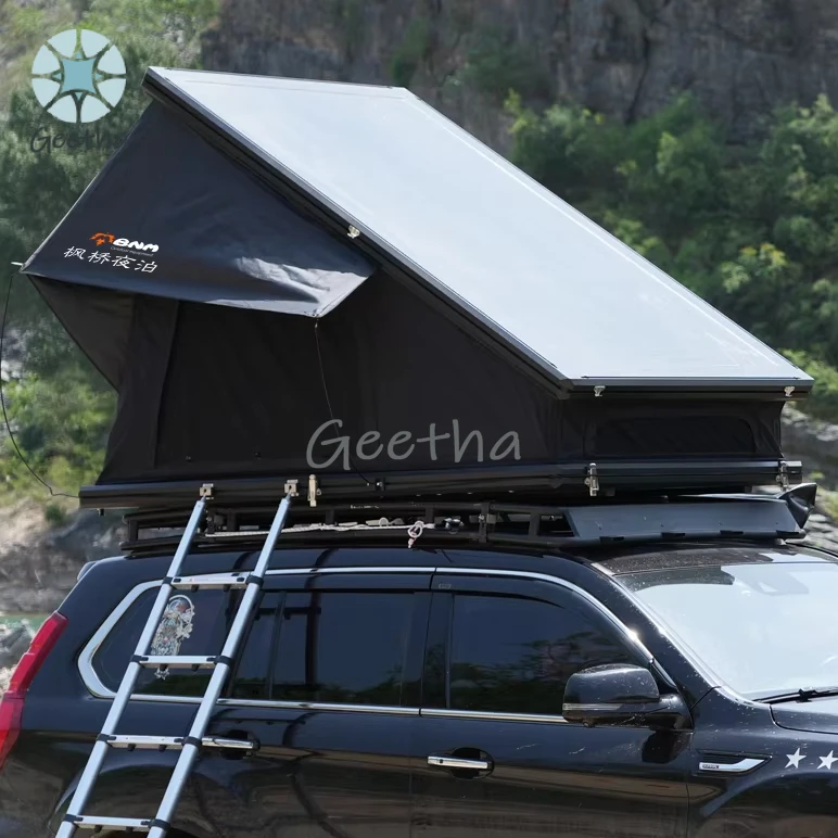 Aluminum Hard Shell Roof Top Tent Oxford Cloth Material Off-road Vehicle Roof Top Tent 4 People Roof Top Tent Aluminum