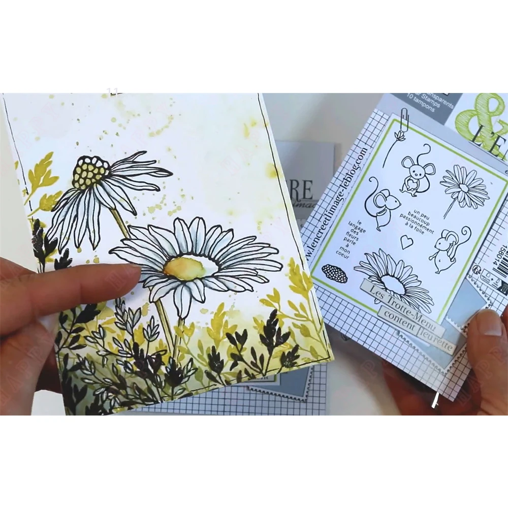 2025 Arrival New Les Plus Beaux Bouquets Stamps DIY Stencil Diary Scrapbooking Flowers Le Langage Mold Craft Engraving Making