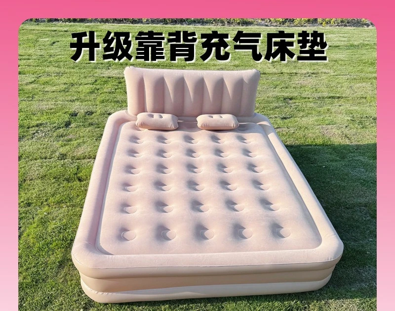 

Auto Foldable Inflatable Sleeping Flocking Bed Airbed With Built in Pump for Outdoor Camping Travel Inflatable Air Bed Mattress