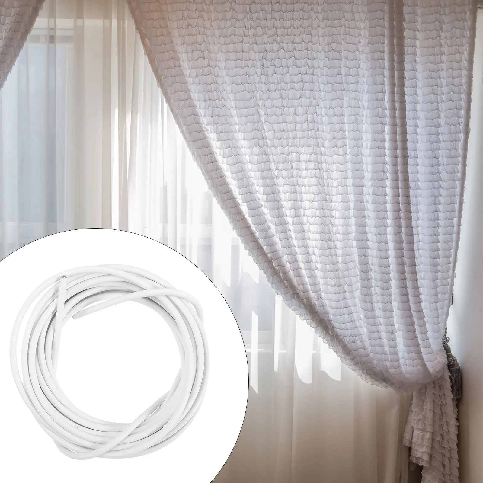 

SHOWERORO Stainless Steel Wire Rope Kit 5M Curtain Hanging Cable Fixing Solution