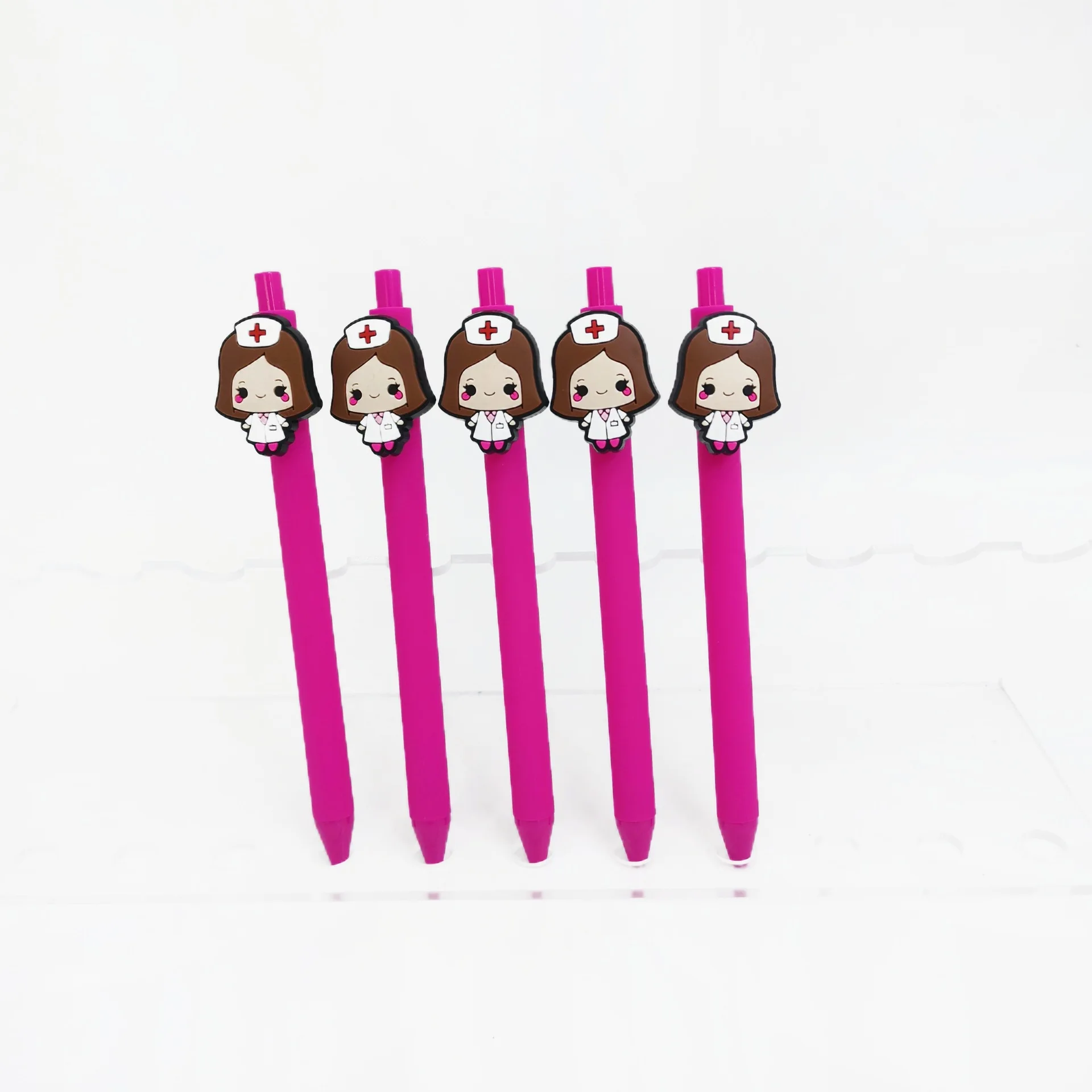 سلسلة يوم الممرضات الجديدة قلم رقعة لاصق ناعم نمط طبي الصحافة قلم محايد اللون الطبية مكتب القرطاسية الموسم هدية #3