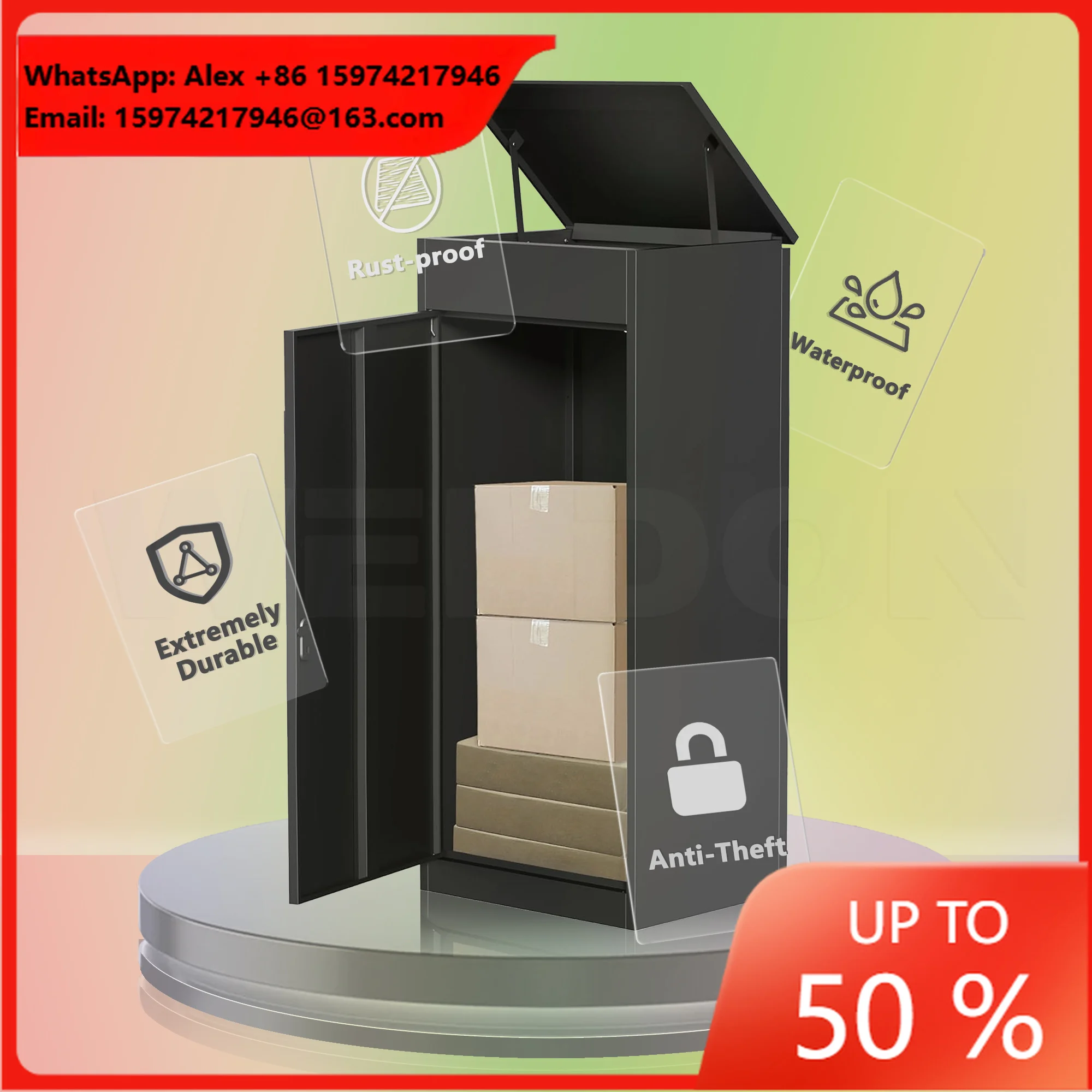 Strong Anti-theft Parcel Mailbox Large Big Personalized Letter Package Drop Post Box Locker Multi-use Courier Storage Box